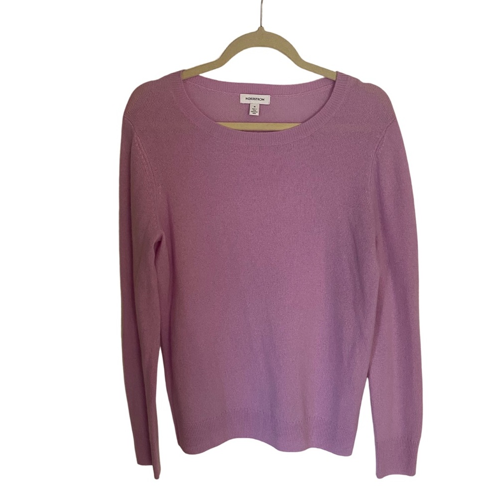 NORDSTROM Lavender 100% CASHMERE Sweater Women Medium